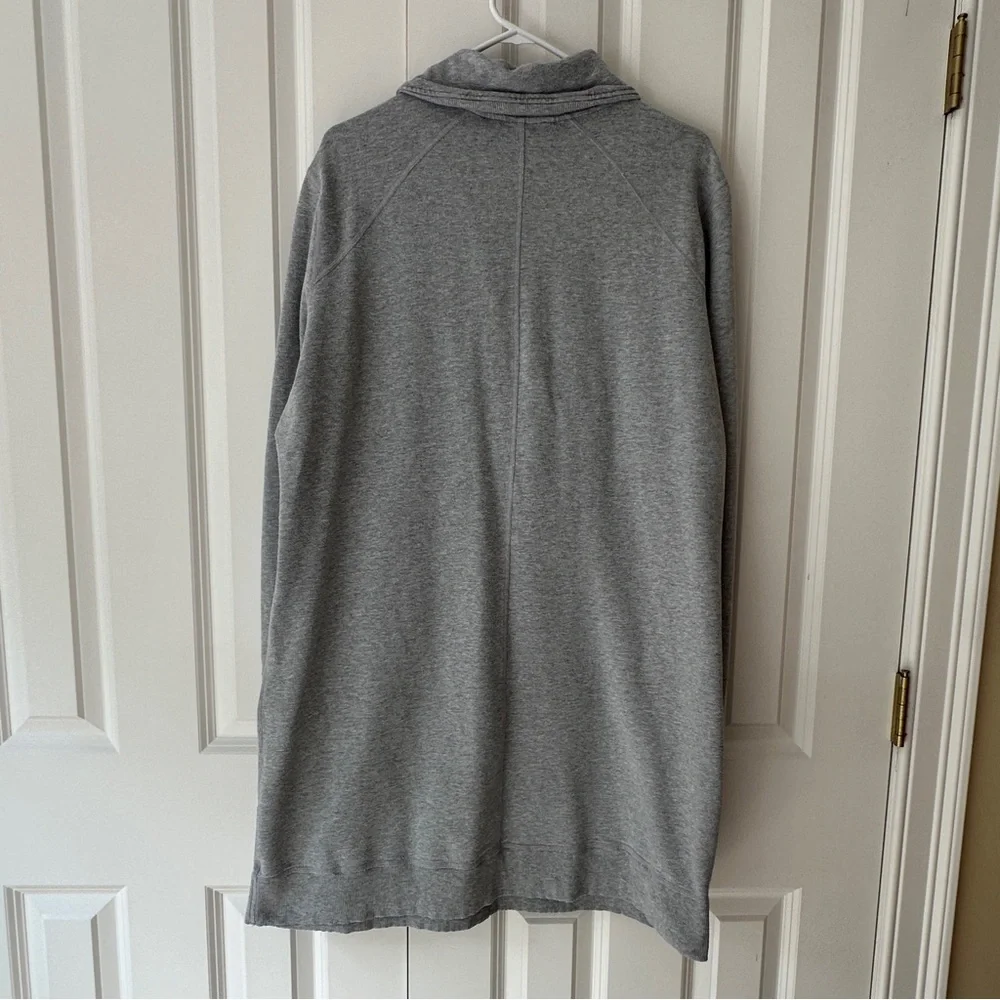 Athleta Tunic Sweatshirt with Cowl Neck and Half Zip Gray Size 1X - Picture 4 of 14